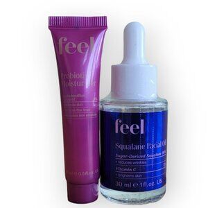 Feel Beauty Squalane Facial Oil & Probiotic Moisturizer Set Hydrating BNWT